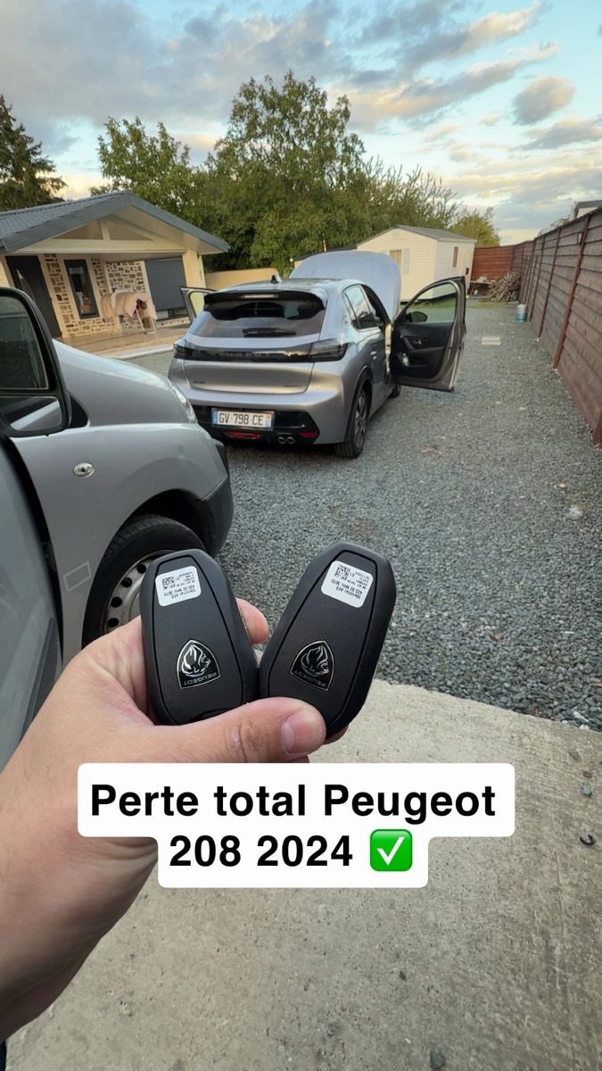 Perte totale de clés Peugeot 208 2024
